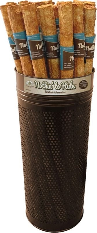 Nothin To Hide Xl Roll Dog Chews Display Beef 24pc