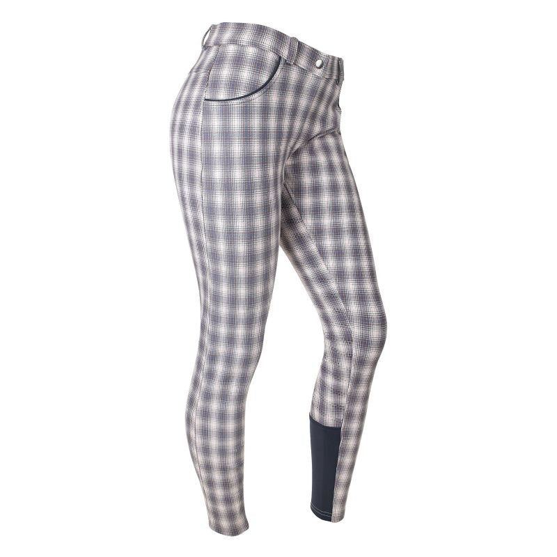 Ashley Classic Ladies FS Breeches Blue/Pink Plaid