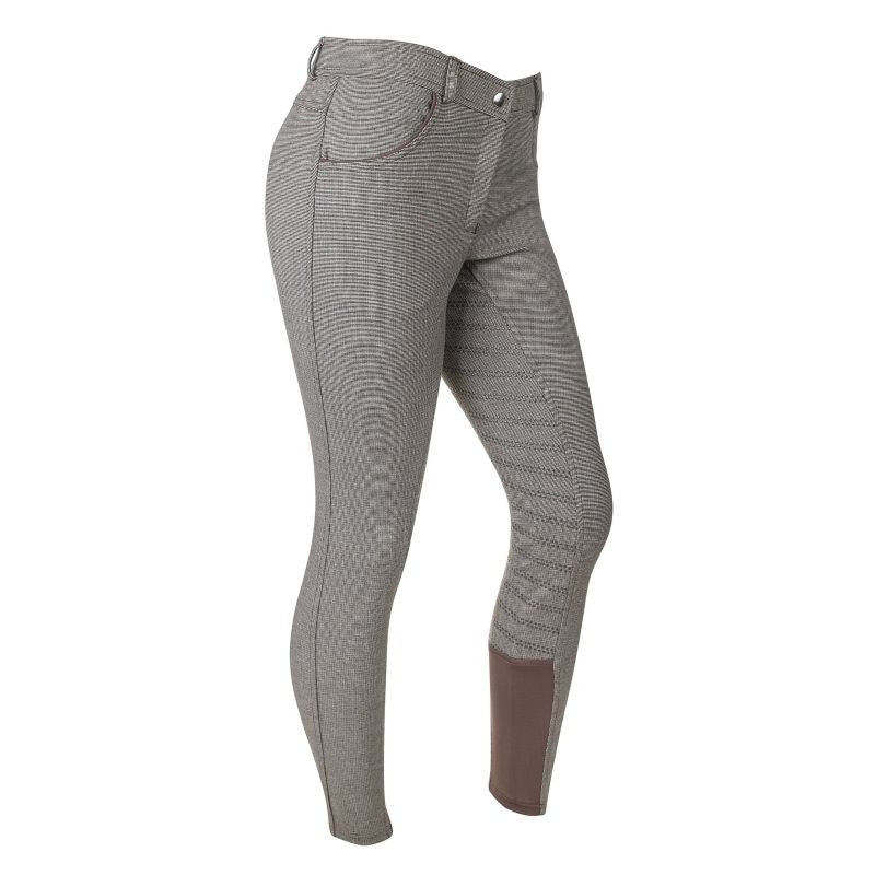 Ashley Classic Ladies FS Breeches Blue/Tan Check