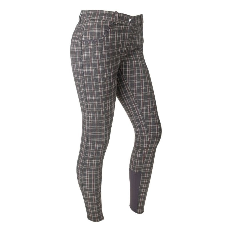 Ashley Classic Ladies KP Breeches Gray/Red Plaid