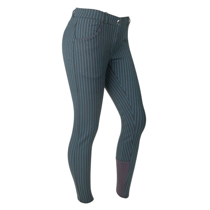 Ashley Classic Ladies KP Breeches Turquoise Stripe
