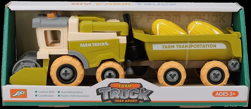 Toy Combine and Wagon Set