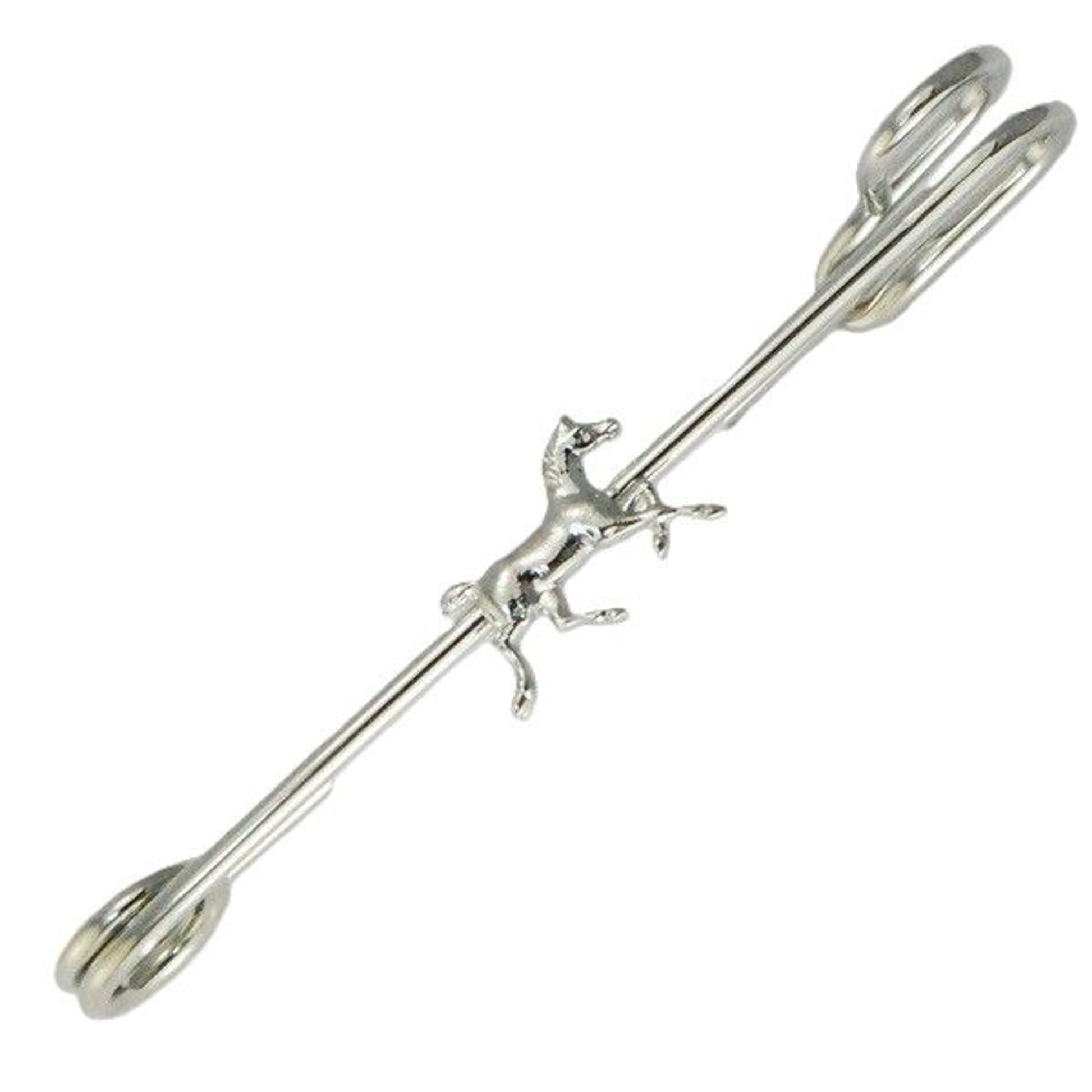 Finishing Touch Trotting Horse Stock Pin Silver