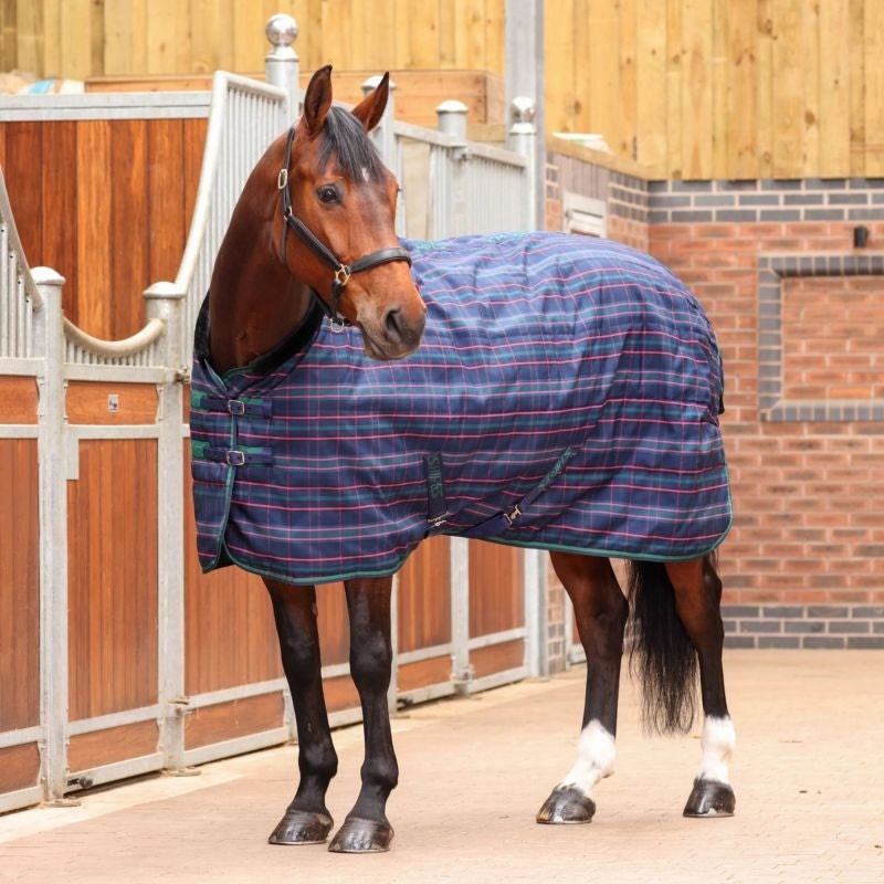 Shires Tempest Plus Stable Rug 78 Navy Tartan