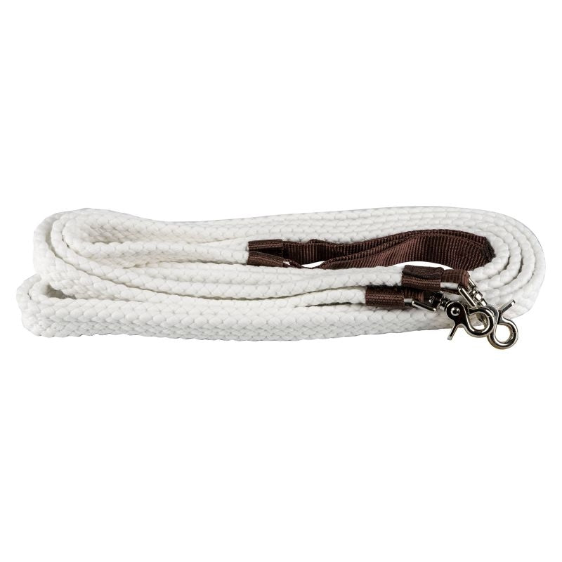 Tabelo Pro-Cotton White Split Reins 7.5ft