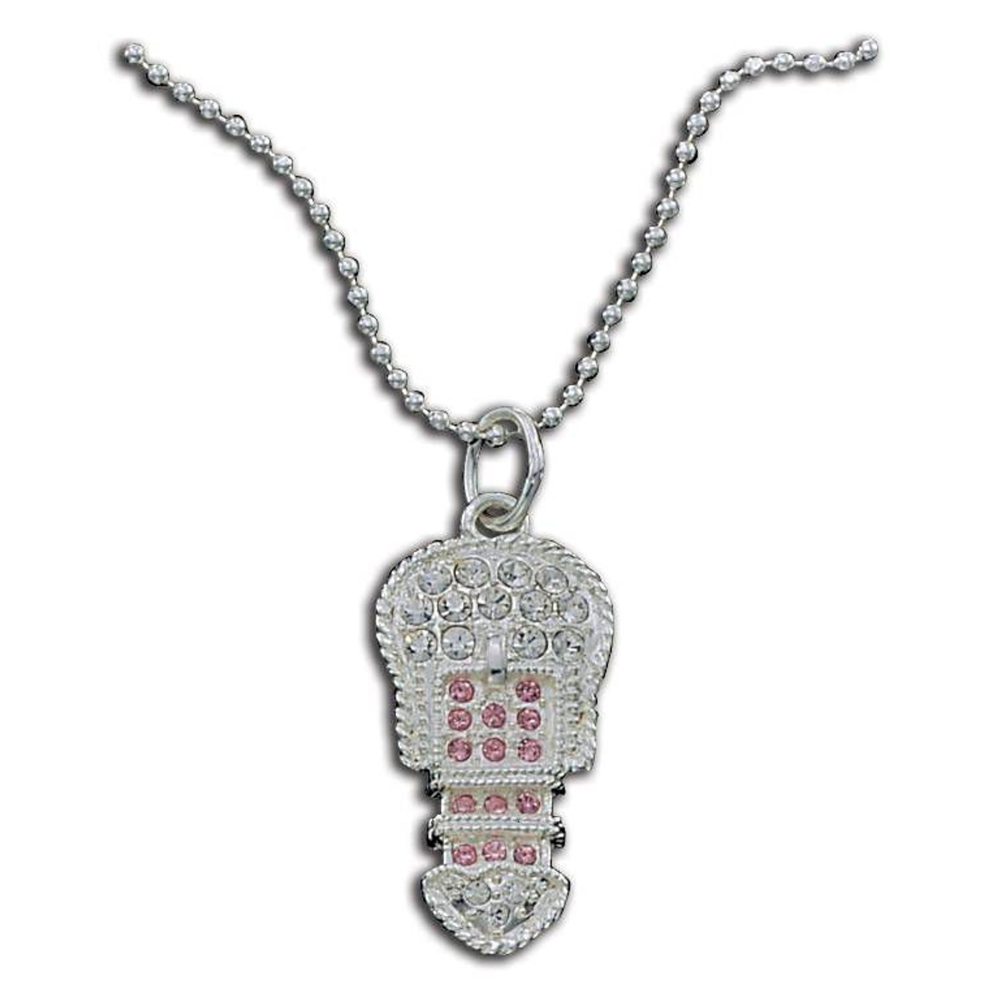 Montana Silver Crystal Pink Buckle Necklace