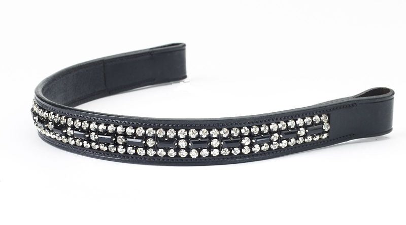Ovation Crystal And Onyx Browband Full Black
