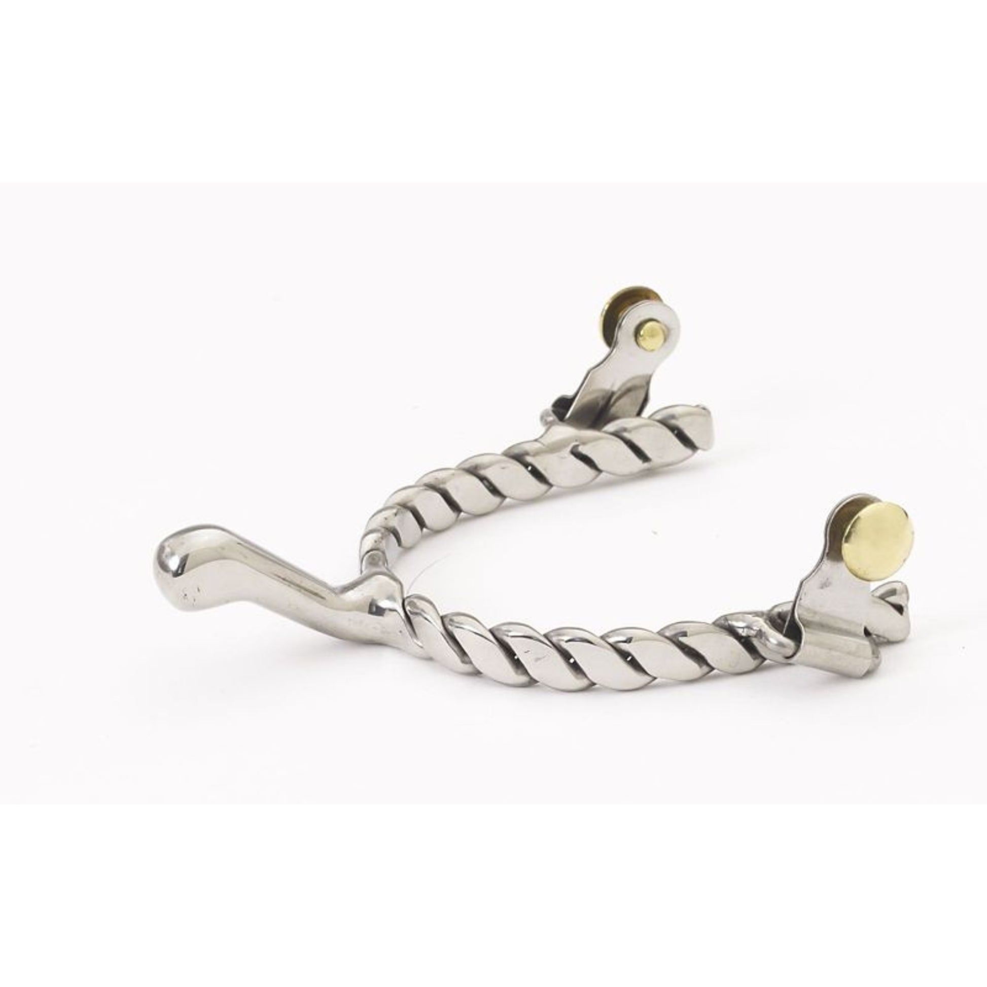Turn-Two Equine Braided M-Shank Knob Spurs Brn