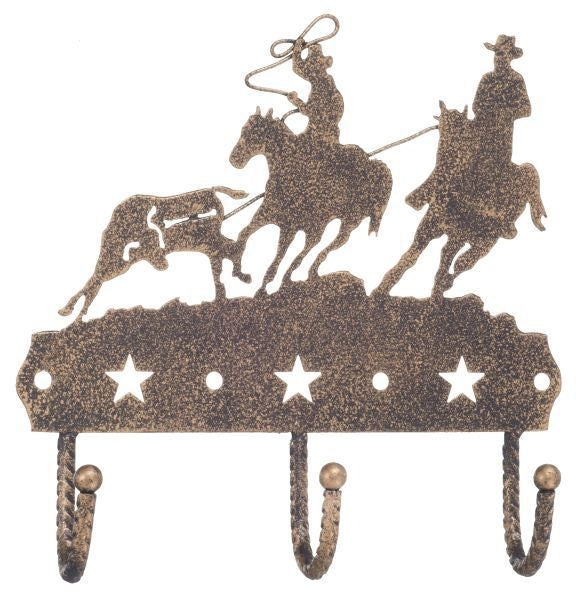 Gift Corral 3 Hook Rack - Team Roper Black Bronze