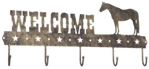 Gift Corral Welcome Sign Hook -Quarter HorseBk/Wh