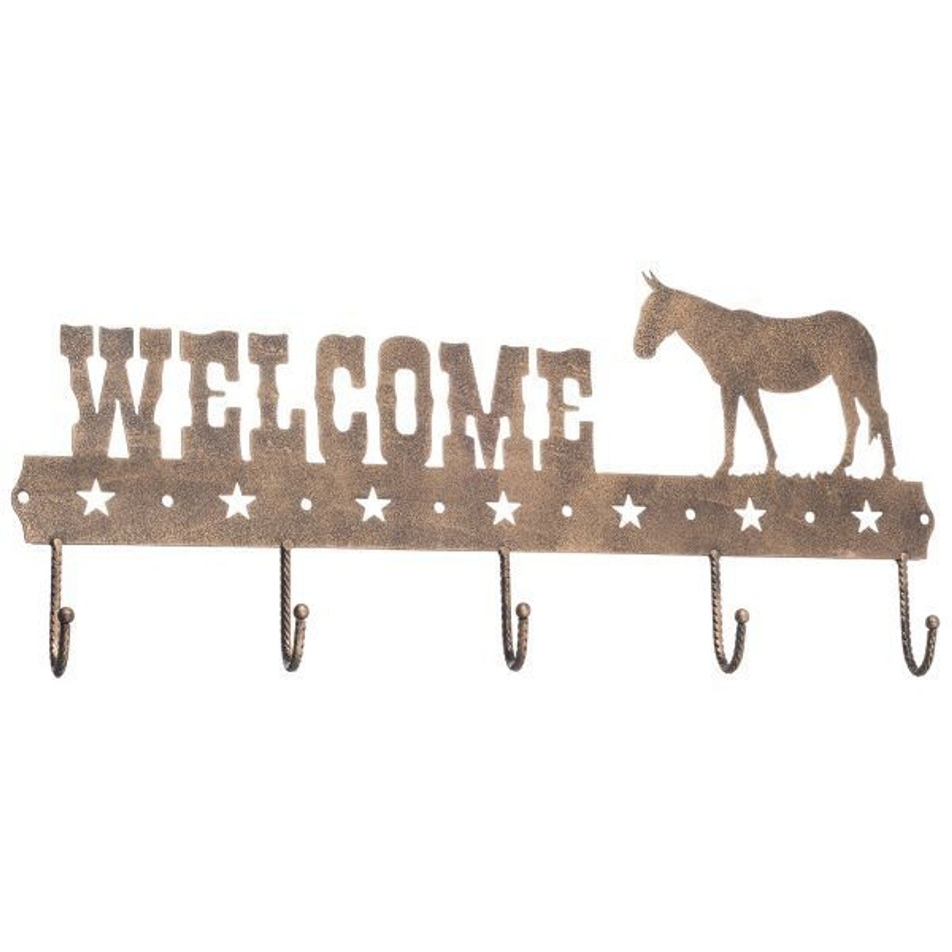 Gift Corral Welcome Sign Hook - MuleBk/Wh