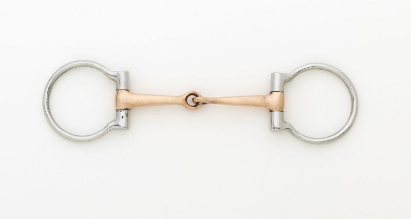 Stainless Steel Copper Snaffle D-Ring Bit 5