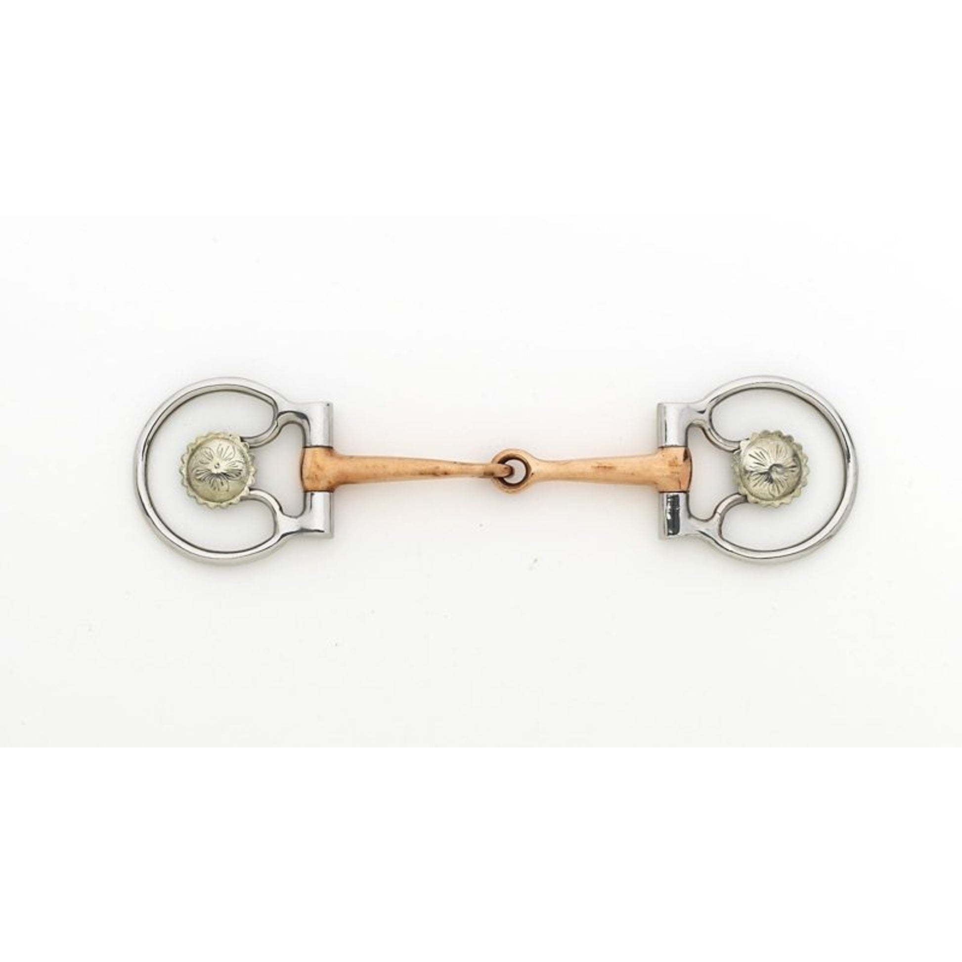 Stainless Steel Concho C Snaffle D-Ring Bit 5
