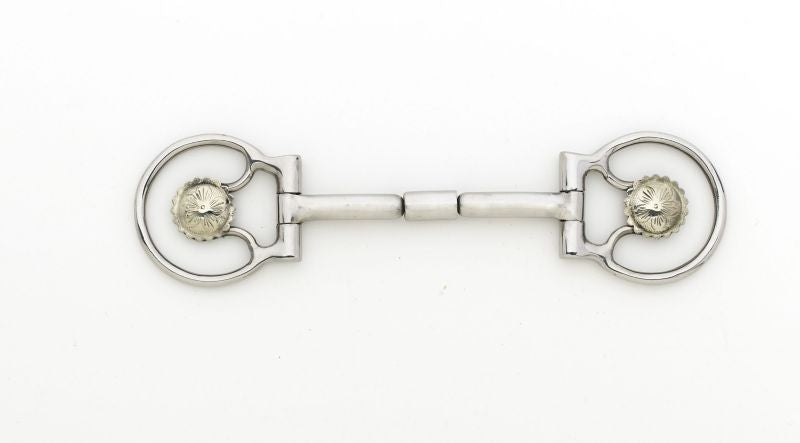 Stainless Steel Concho Roller Jointed D-Ring Bit 5