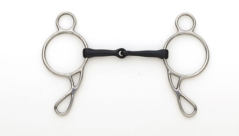 SS Copper Inlay SweetIron Snaffle Wonder Gag Bit 5