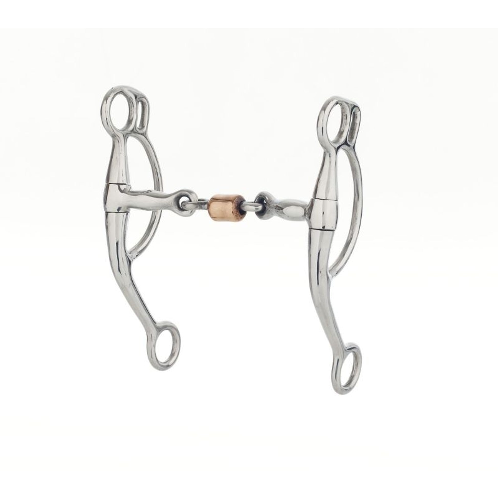 Stainless Steel 3-Pc Roller Double Rein Bit 5