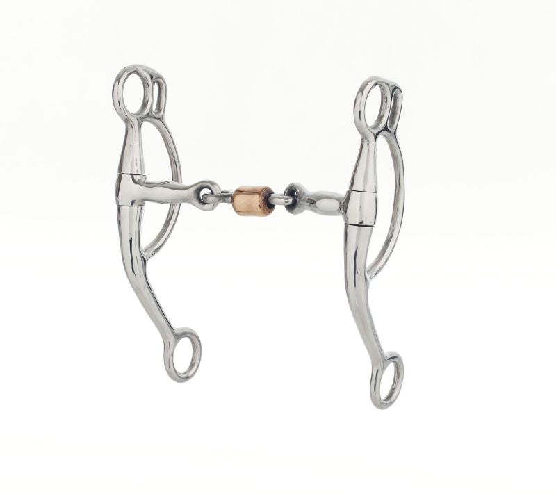Stainless Steel 3-Pc Roller Double Rein Bit 5