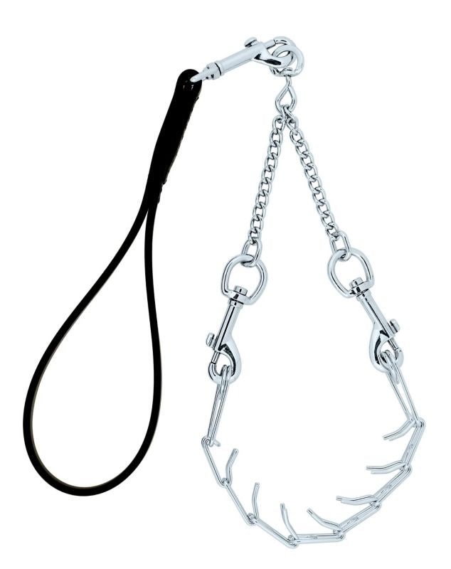 Weaver Leather Pronged Chain Goat Collar/Lead Brn