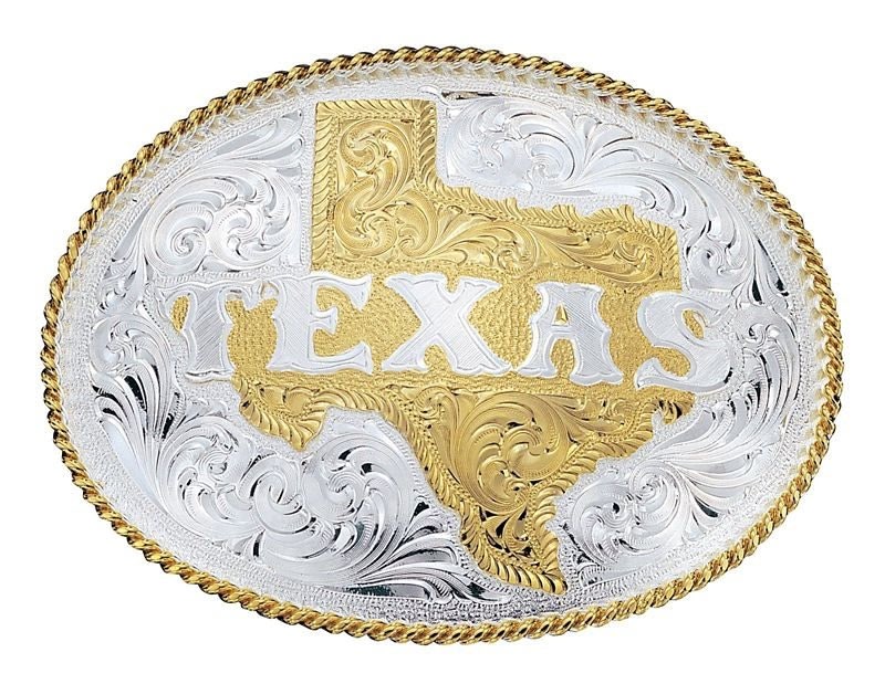 Engrave Western Belt Buckle/State Of Texas Brn