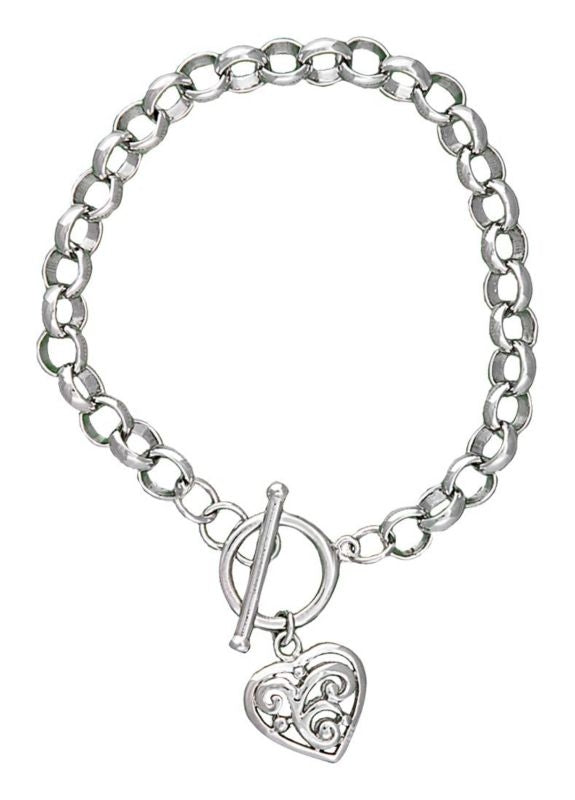 Montana Silver Swept Away Heart Charm Bracelet