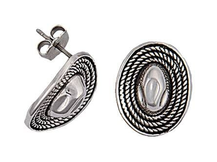 Montana Silver Silver Roped Hat Charm Earrings