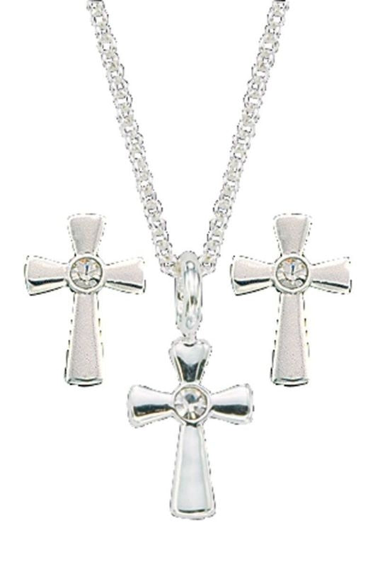 Montana Silver Tiny Silver Cross Jewelry Set