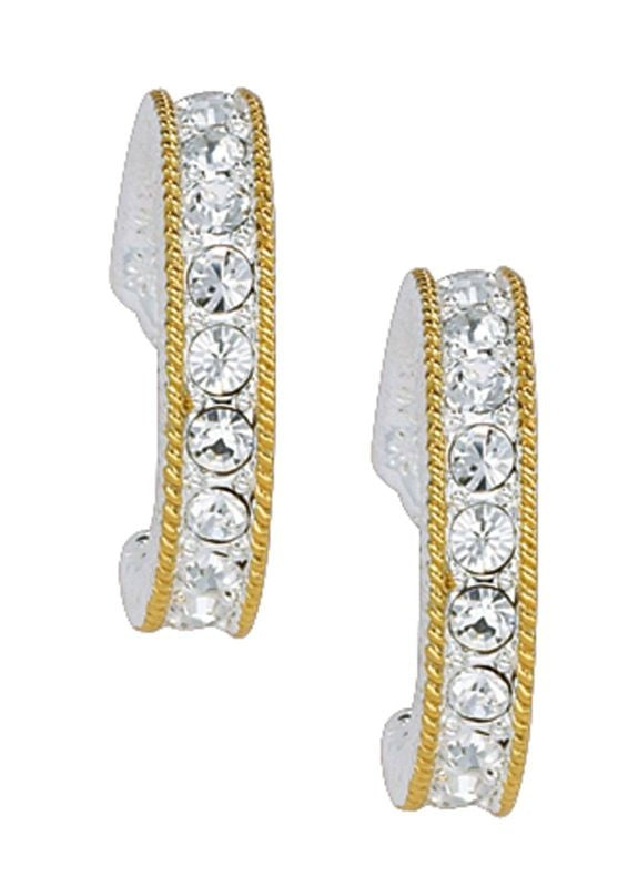 Montana Crystal Shine In Gold Cuff Earrings