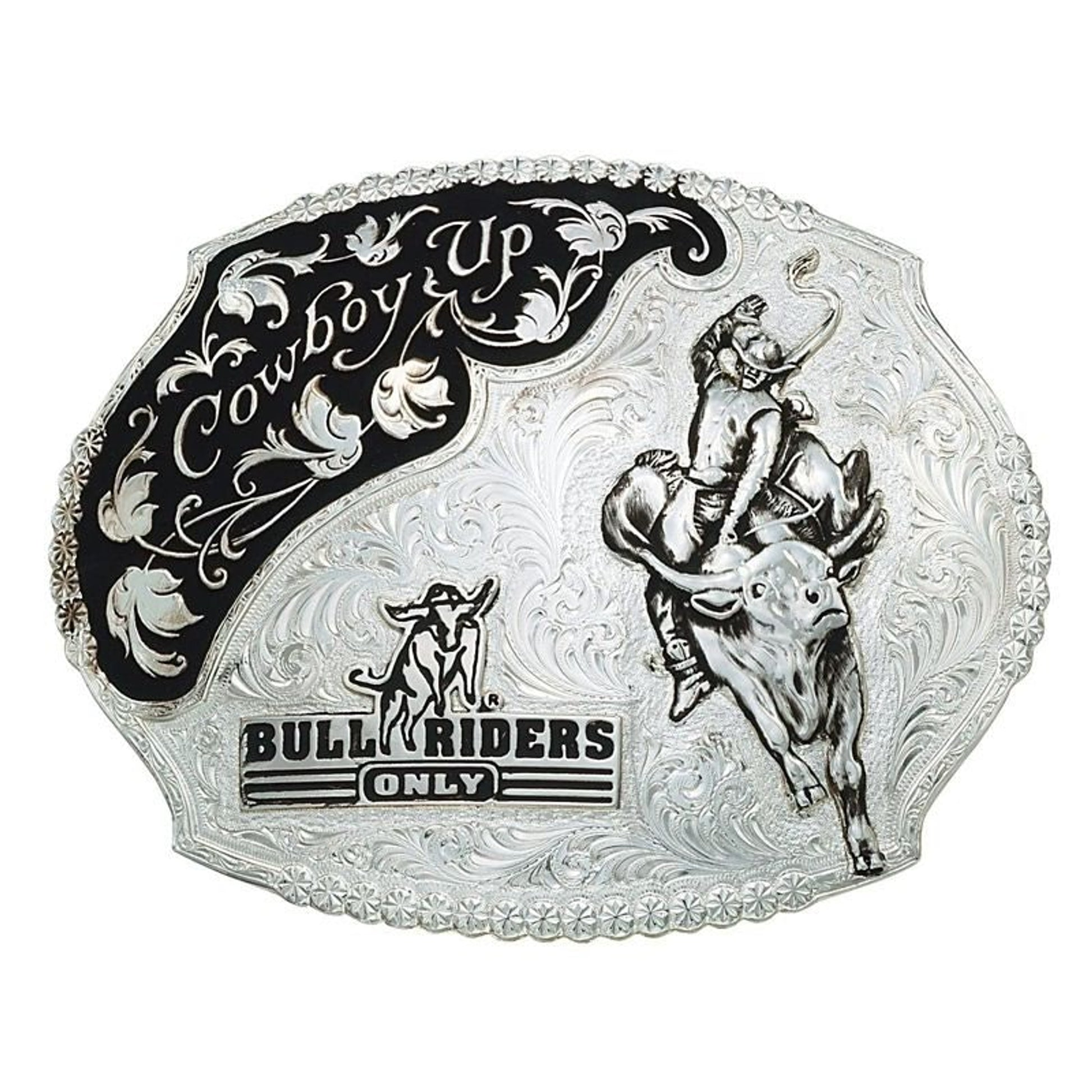 Montana Cowboy Up Bull Riders Only Belt Buckle
