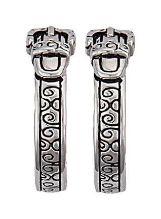 Montana Silver Belt And Buckle Hoop Earrings