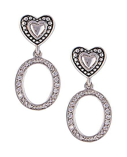 Montana Vintage Charm Hearts/Hoops Earrings
