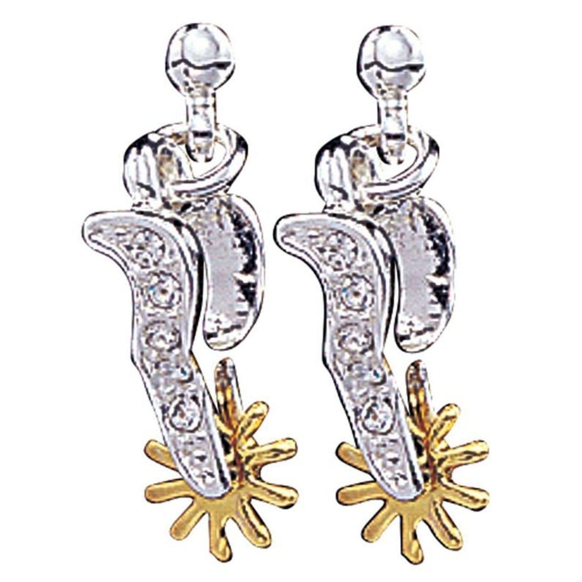 Montana Silver Sparkling Spurs Drop Earrings 1.5