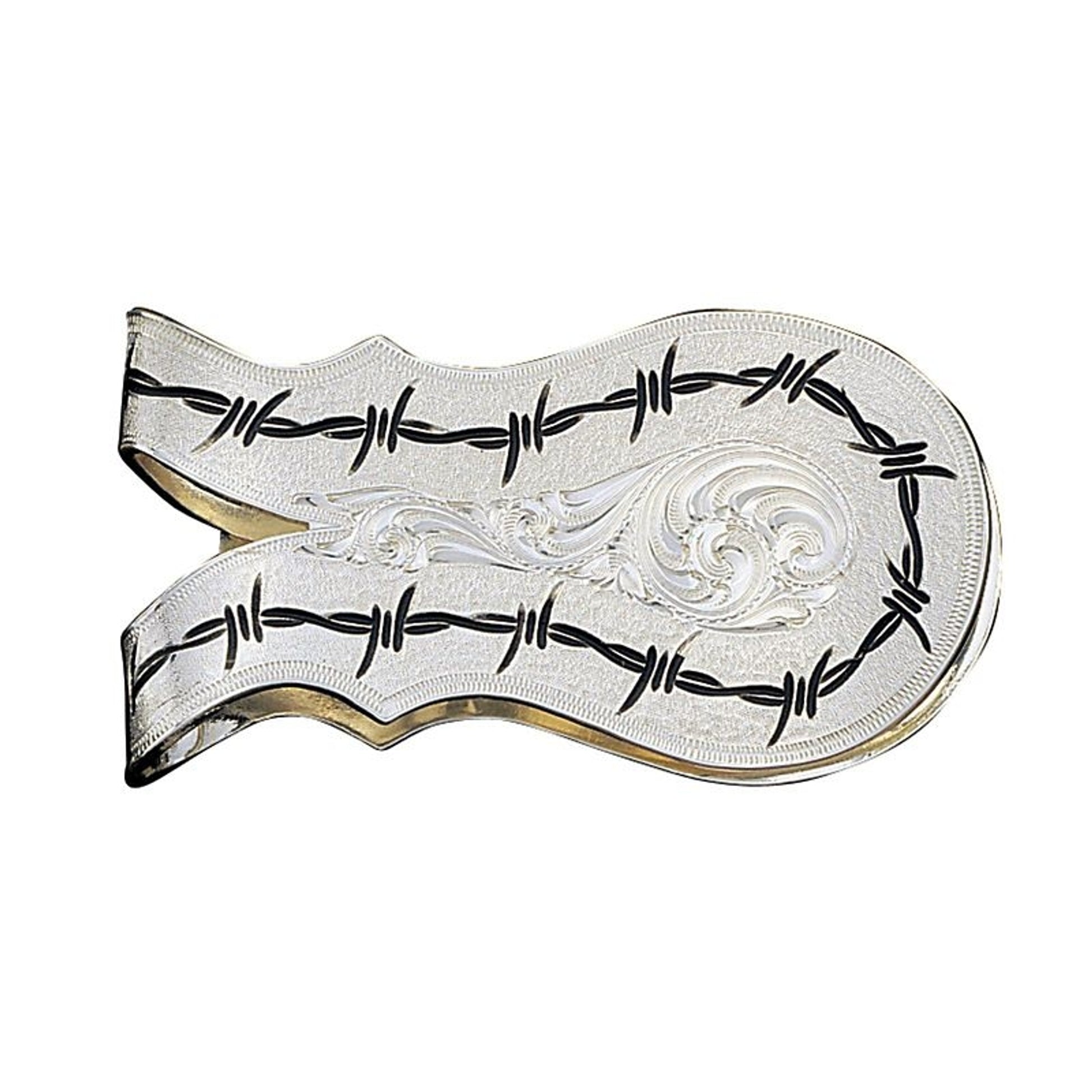 Barbed Wire Rounded Money Clip 2 X 1.125
