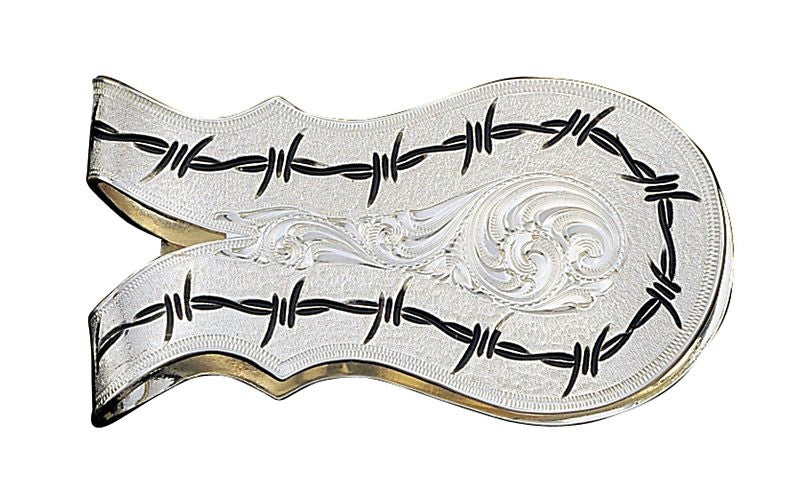 Barbed Wire Rounded Money Clip 2 X 1.125