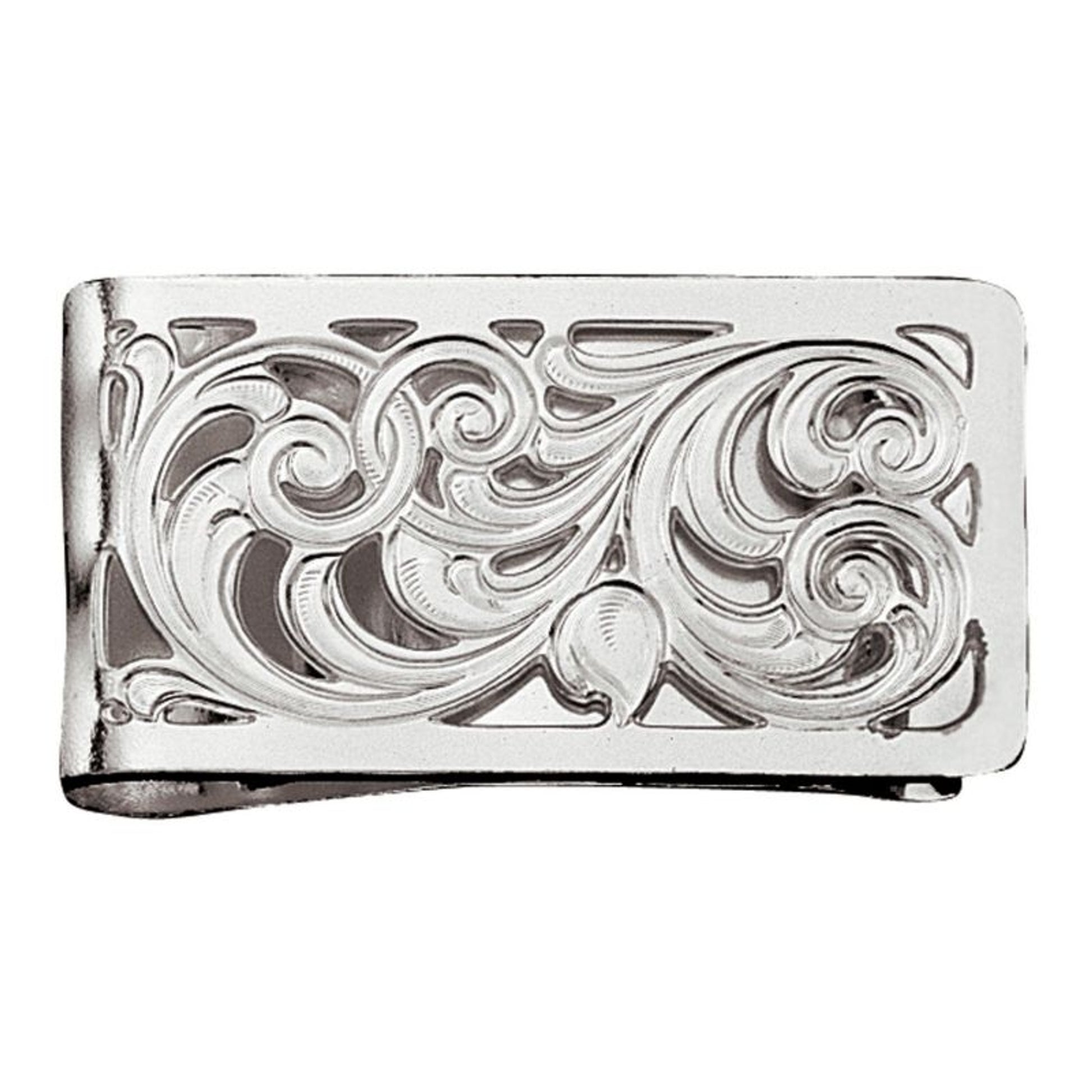 Montana Silver Filigree Square Money Clip 2X1.125