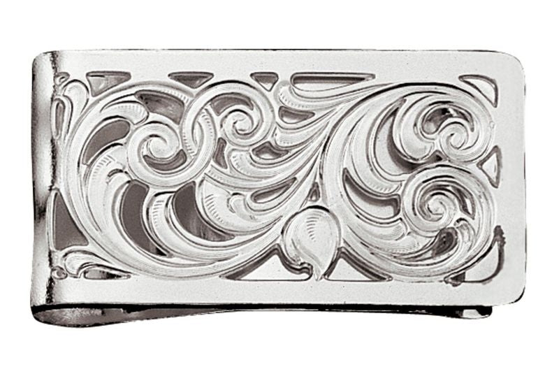 Montana Silver Filigree Square Money Clip 2X1.125