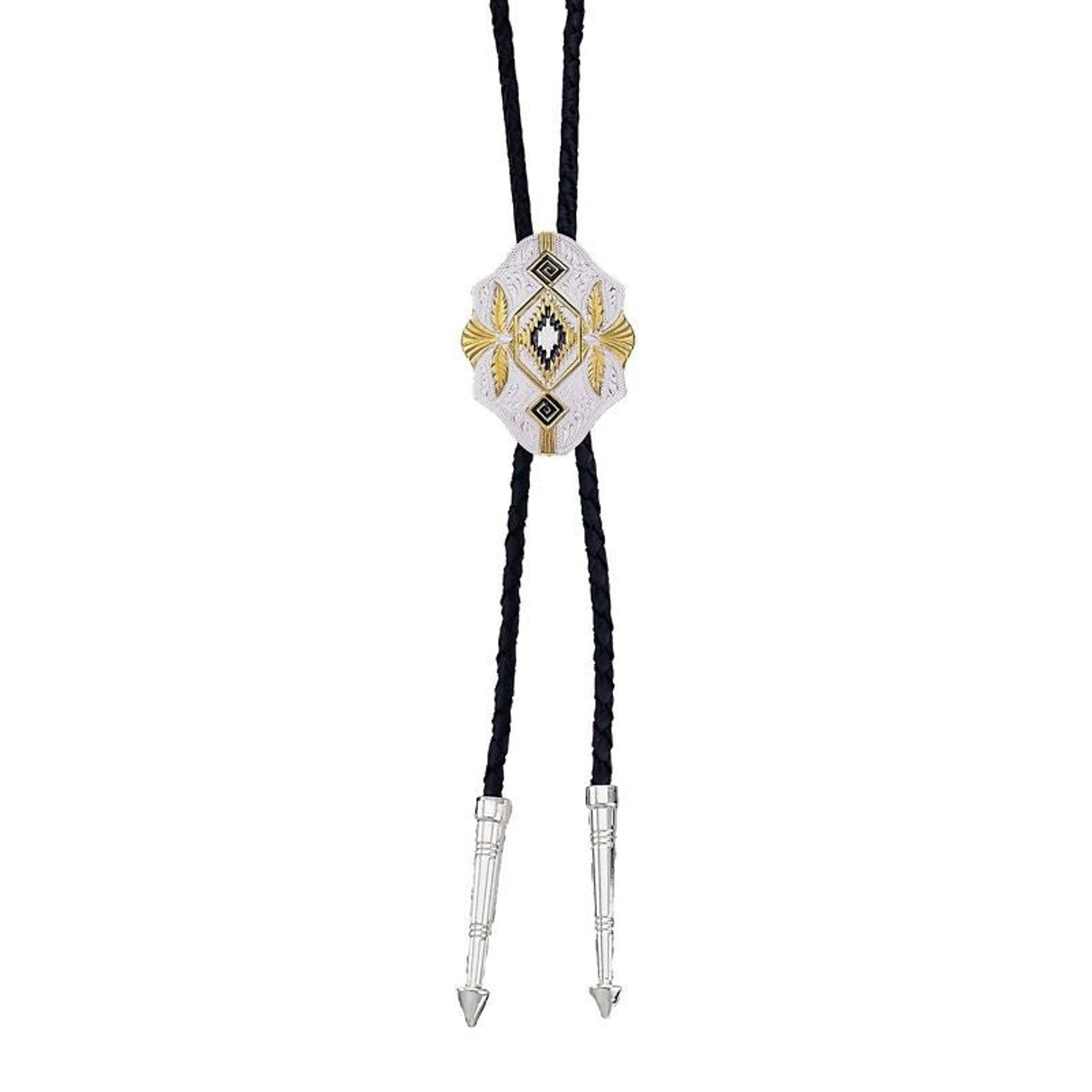 Montana Southwest Scalloped Bolo Tie 1.5X2 Br/Rd