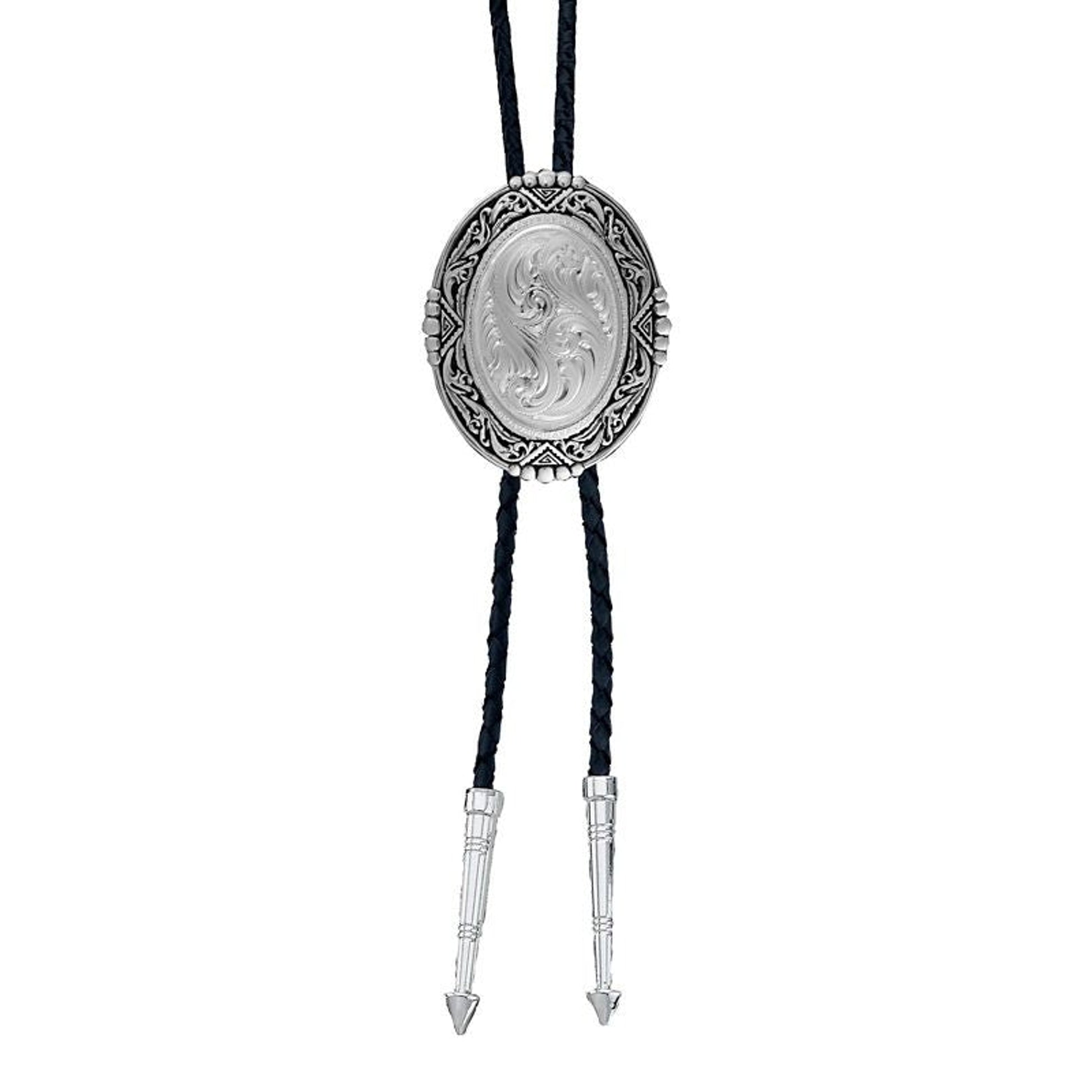 Southwest Ranchers Bolo Tie In Antiqued Silver Br