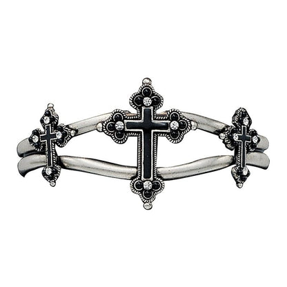 Montana Antiqued Trefoil Cross Cuff Bracelet