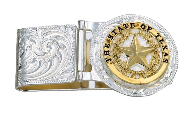 Montana Texas Star Hinged Money Clip 2X1.125