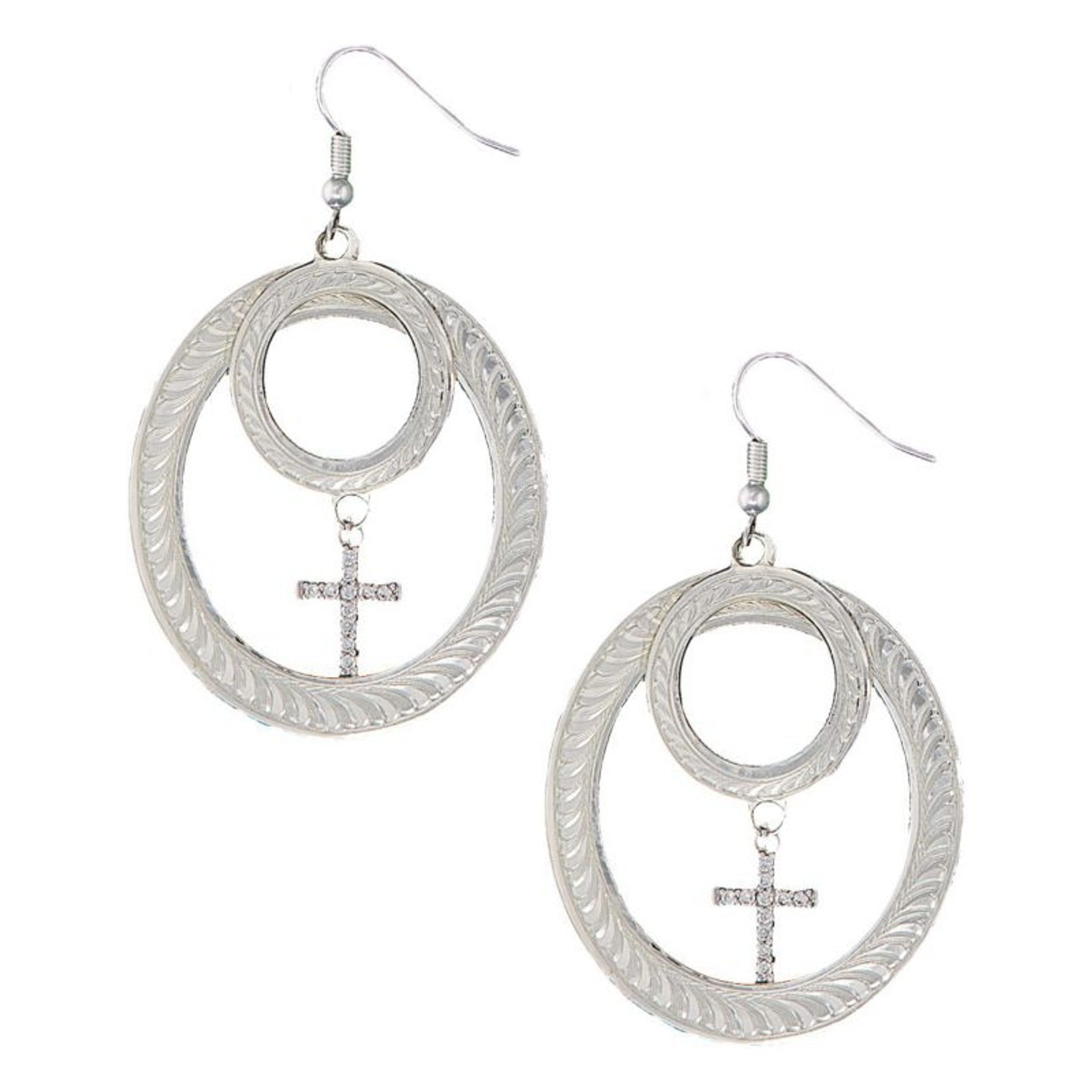 Montana Roping On Faith Earrings Silver