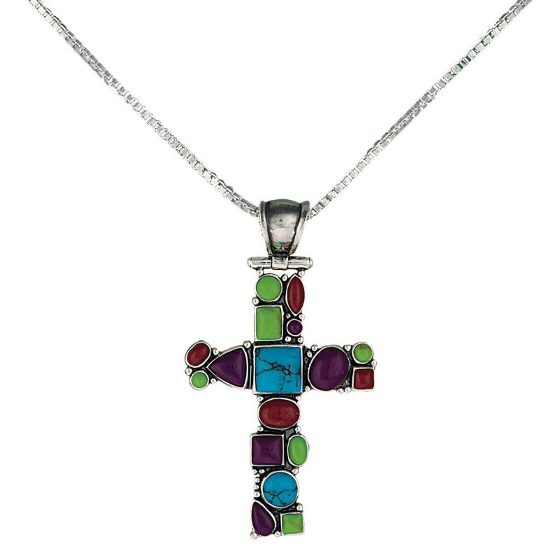Montana Silver Canyon Colors Cross Necklace
