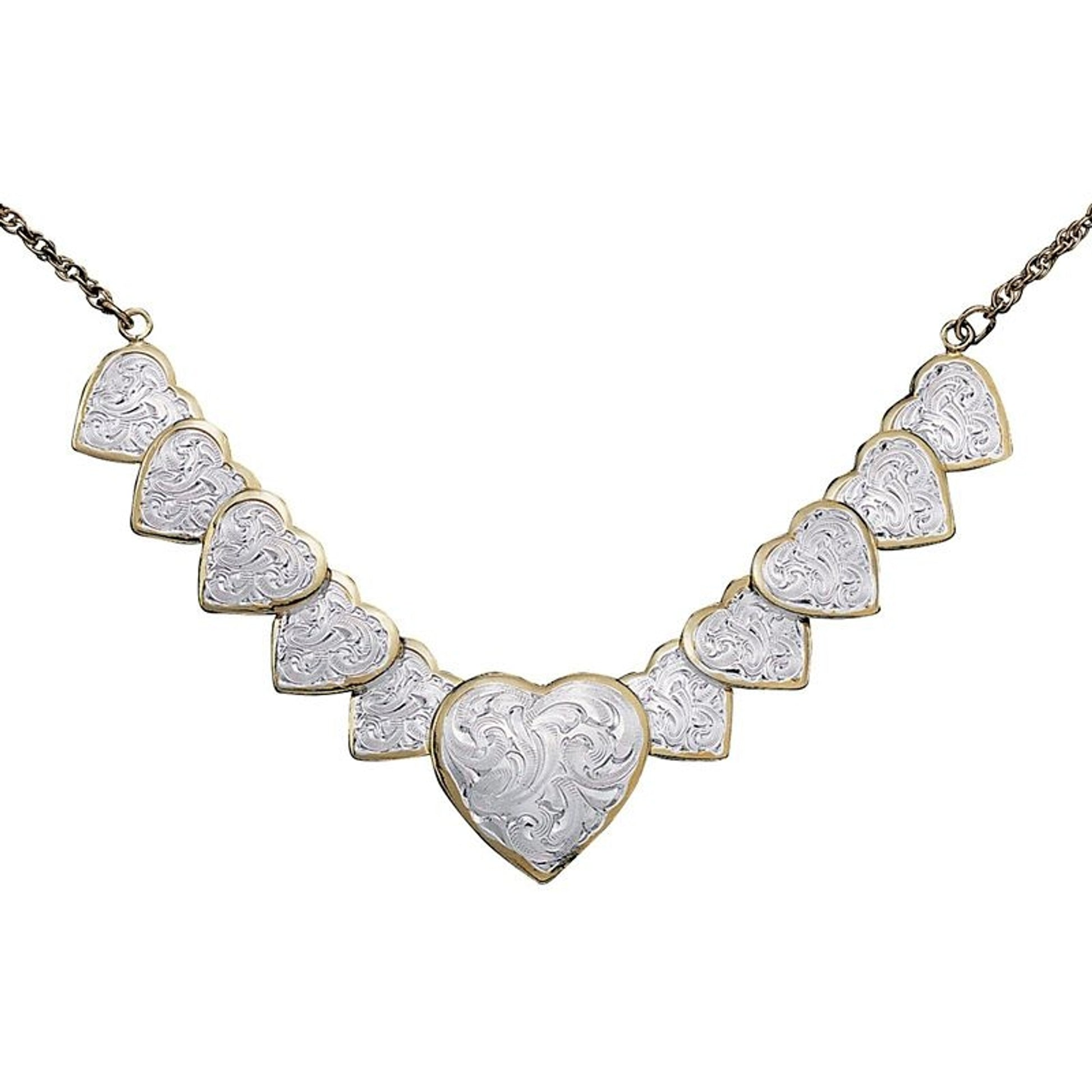 Montana Silver And Gold Link Of Hearts Choker
