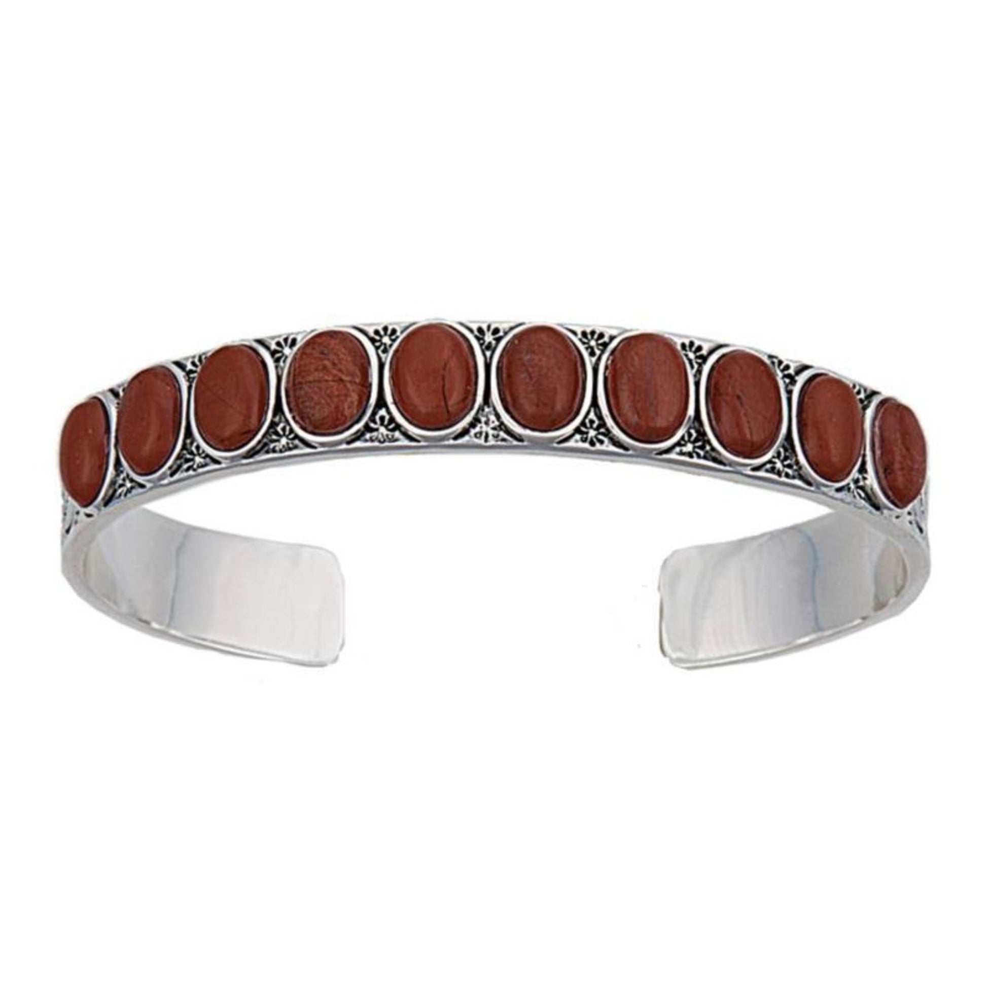 Montana Canyon Red Stone/Silver Cuff Bracelet