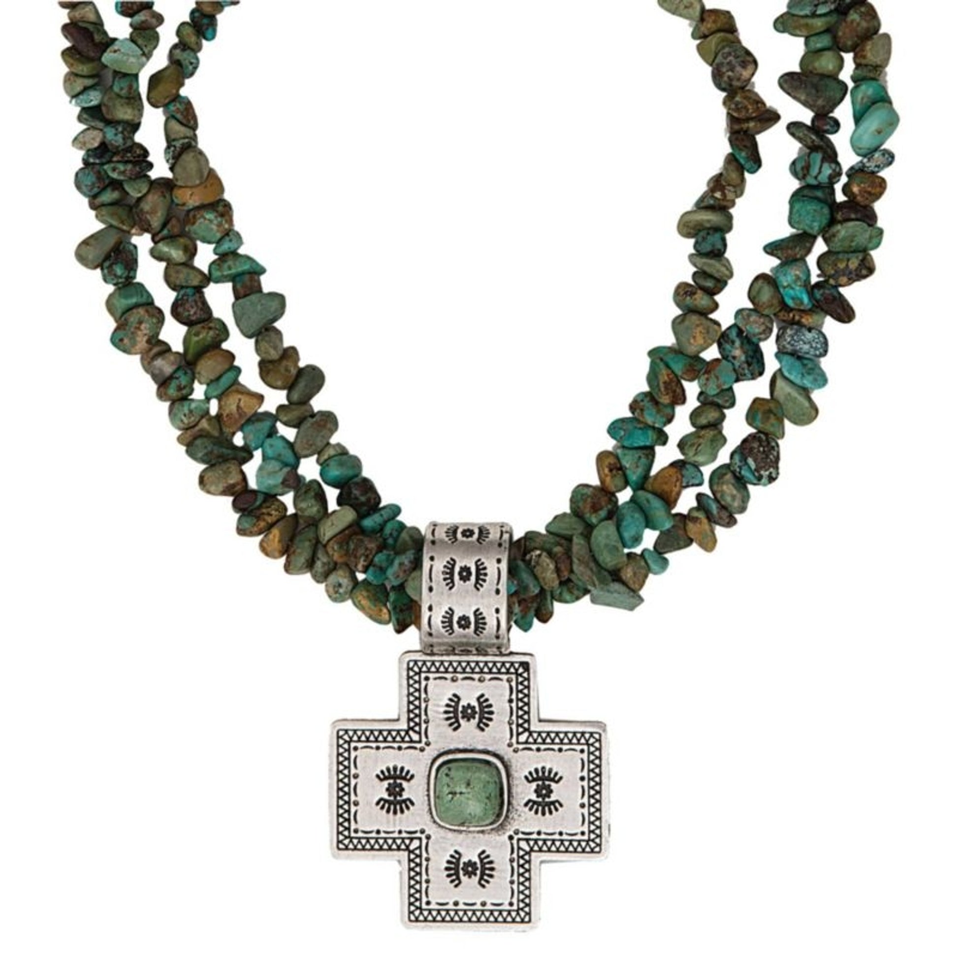 Montana Silver Desert Mesa Cross Necklace