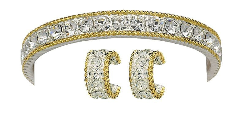 Montana Silver Crystal Shine In Gold Jewelry Set
