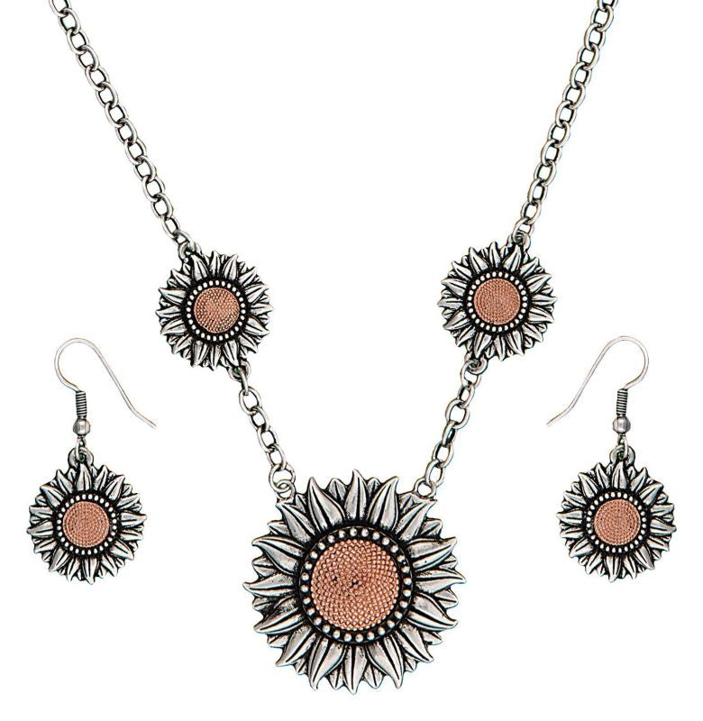 Montana Ring Of Fire Sunflower Bouquet Jewelry Set