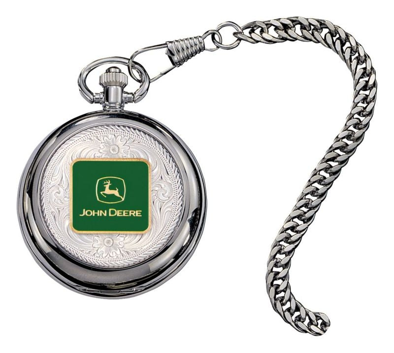 Montana Silver John Deere Logo Figure Pocket Watch