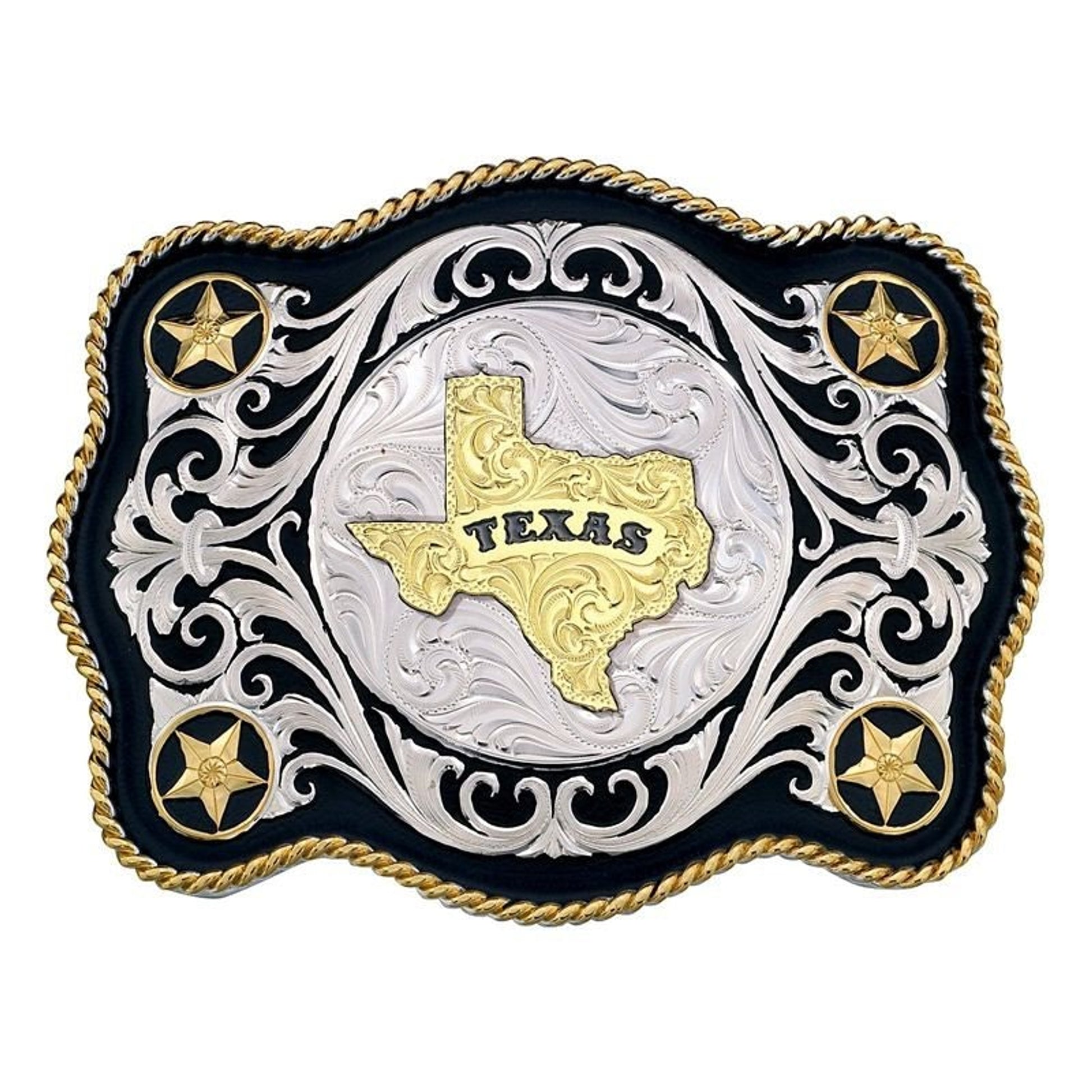 Sheridanstyle Western Belt Buckle Texas State Brn