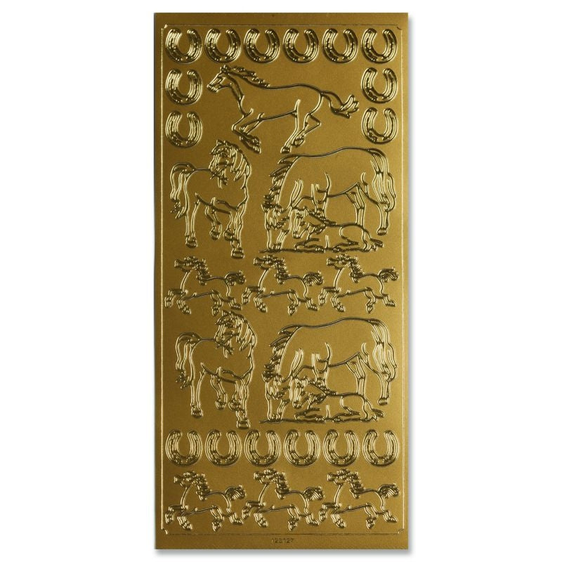 Foil Horse Stickers Gold