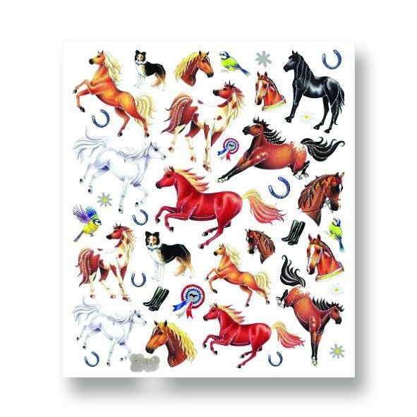 Horses/Ribbons Stickers Steel